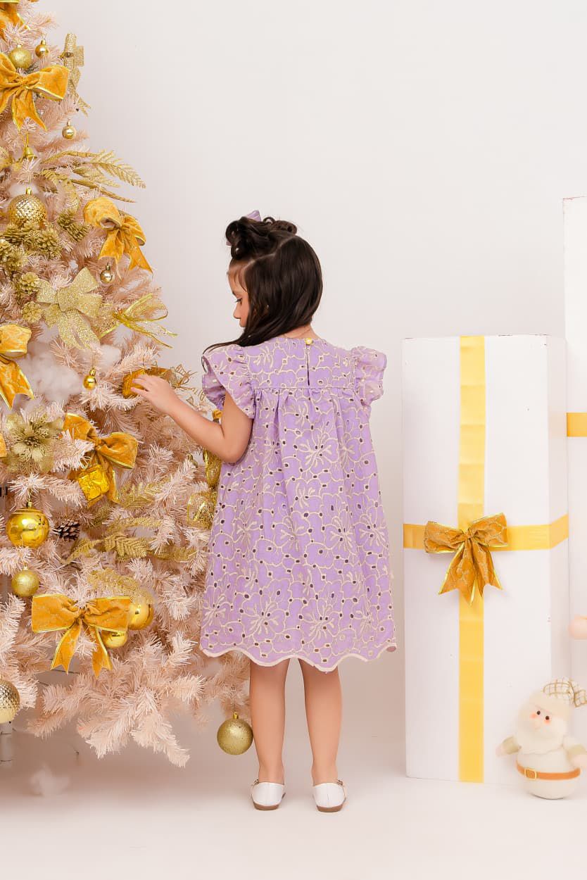 Vestido infantil Laíse bordado de luxo verde água renda lasie - Imagem 11