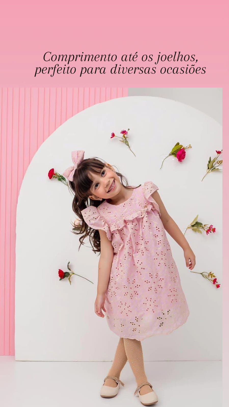 Vestido infantil Laíse bordado de luxo verde água renda lasie - Imagem 5