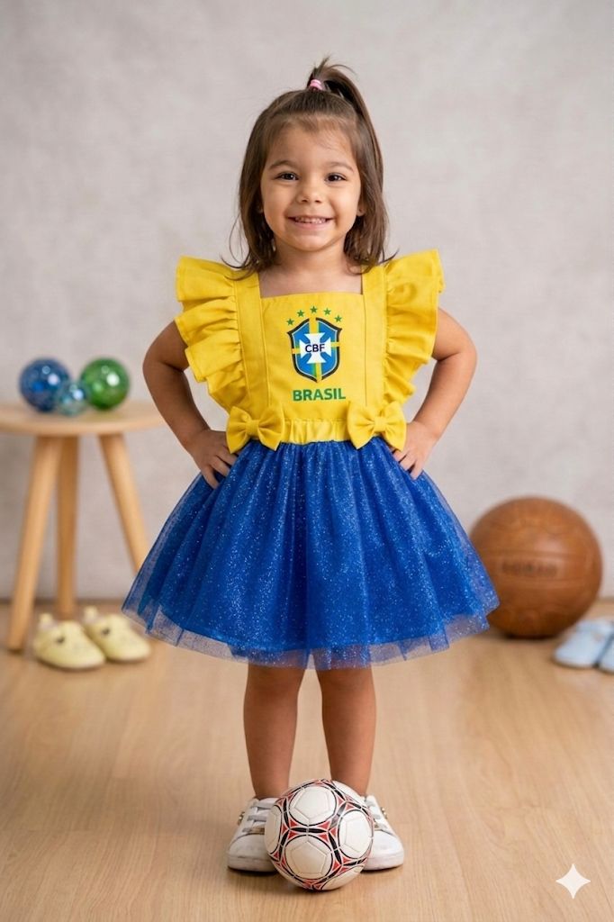Romper Brasil bebê infantil - Imagem 3